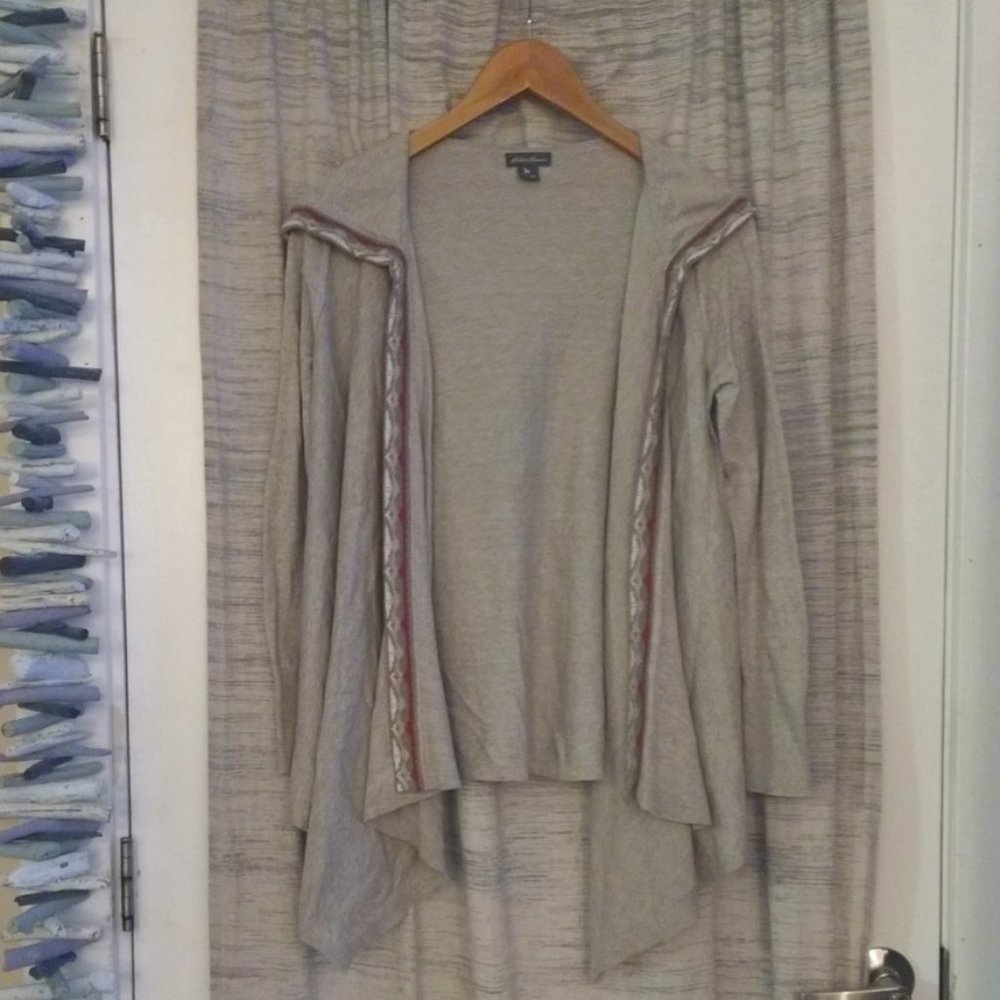 Eddie Bauer Cotton Knit Open Handkerchief Cardigan XS - Picture 3 of 8